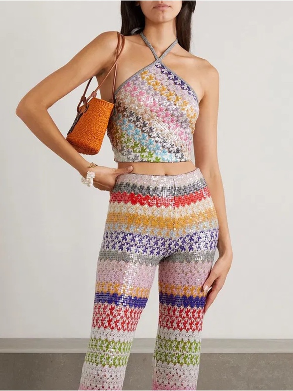 Missoni sequin halter top
